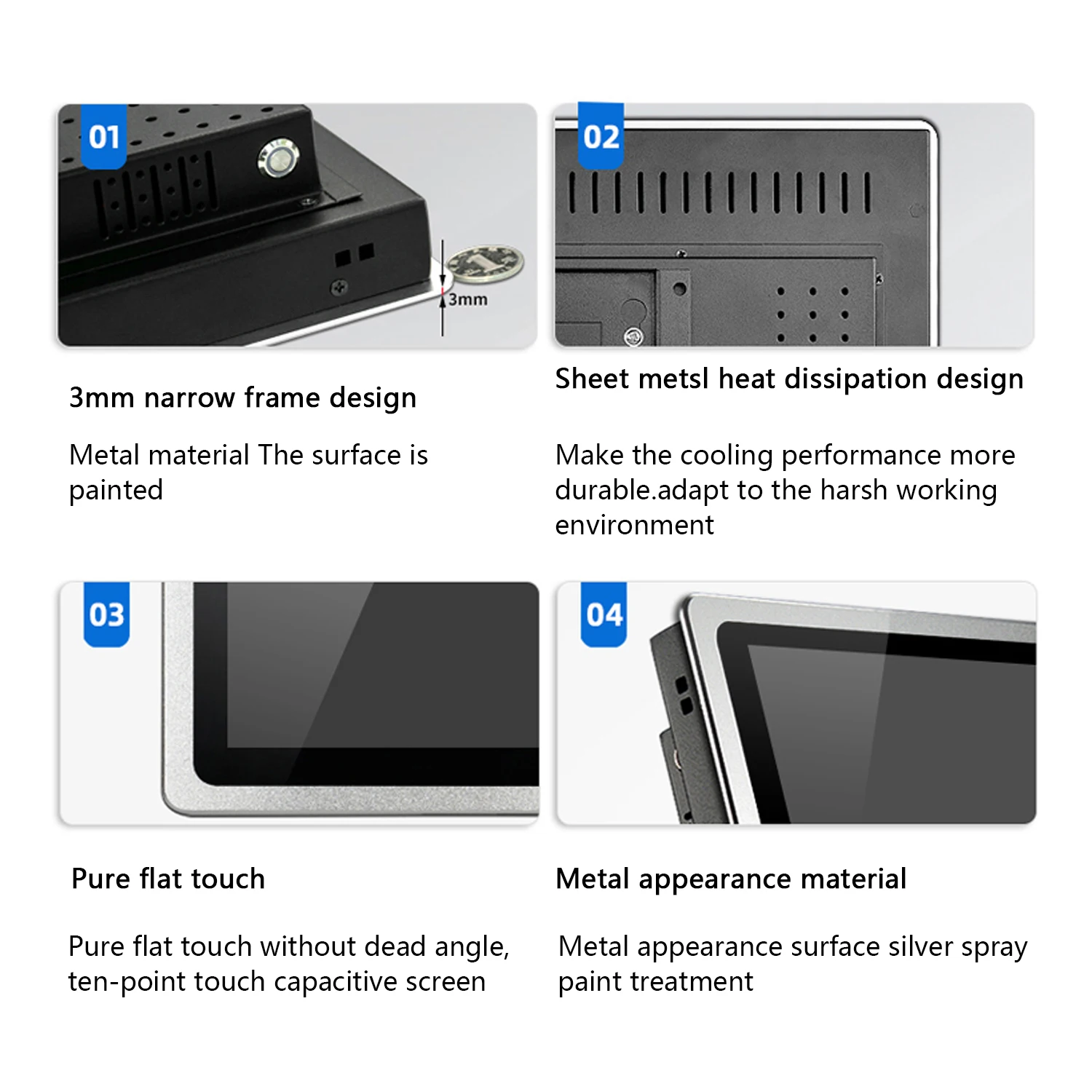 13.3 Inch Industrial Computer Core i7-5500U All-in-One PC Panel Tablet PC with Capacitive Touch Screen 4G RAM 128G SSD 1366*768 - Image 6