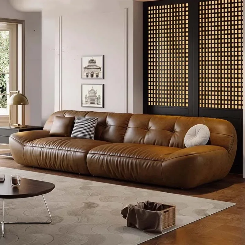 Leather Living Room Sofas Modern European Luxury Design Sofa Living Room Sectional Sofa Sala De Estar De Luxo Room Decor