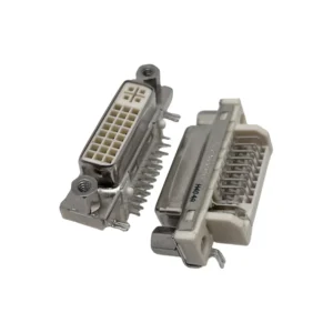 DVI24+5 interface 90 degree curved foot computer monitor with screws 29PIN female head shield high-definition video