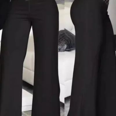 Spring Autumn Elegant High Waist Wide Leg Pants For Women Fashion Loose Long Pant Casual Office Solid Women Clothes New Pant