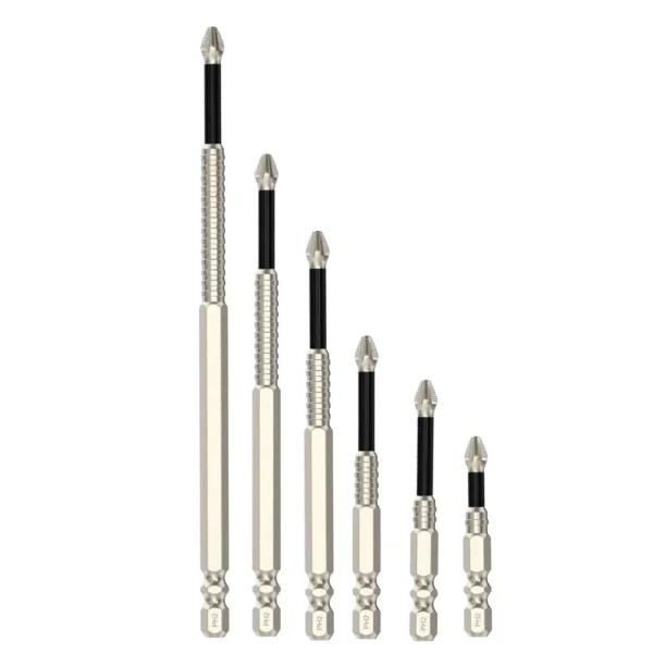 Cross PH2 Magnetic Screwdriver Bits Alloy Steel Anti-Slip Long Drill Bit Hex Shank For Power Tools Electric Screwdriver 25-150mm