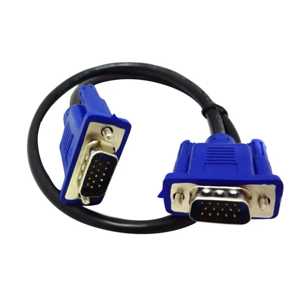 Connector for PC Cable Extension Cable 30cm Male to Male VGA Cord Computer Monitor Projector Computer Cables & Connectors видеок
