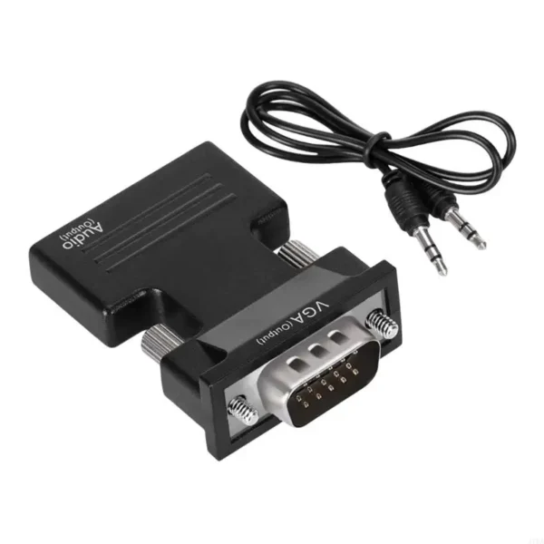 652F HDTV to VGA Adapter VGA Male to HDTV Female Converters Dongle for Computer Desktop Laptop PC Monitors Projectors HDTV