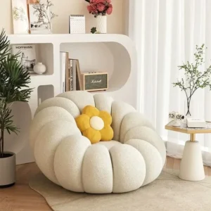 Cream Wind Tatami Sofa Chair Small Apartment Balcony Bedroom Can Lie Down Home Furniture Futon Pumpkin Chair Lazy Single Sofa