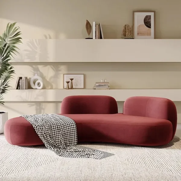 Student Fancy Unique Sofa Curved Comfortable Armless Designer Small Reading Sofa Lazzy Lounge Nordic Salon Meuble Home Furniture