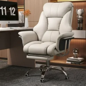 Home Office Chair Ergonomic Task Chairs with Wheels PU Leather Computer Desk Chair Executive Chair Swivel Rolling for Adult