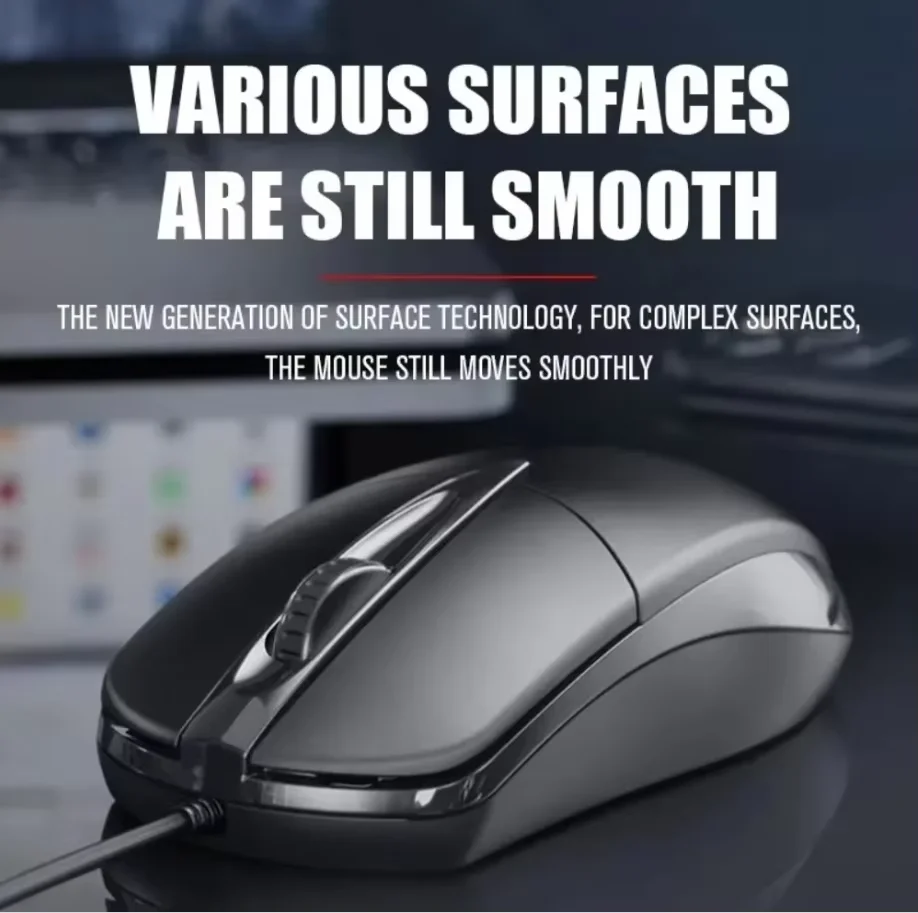 USB Optical Wired Mouse Laptop Home Office Mouse Anti Slip Roller 3D 1200DPI Game Mause Computer Accessories For PC Desktop - Image 3