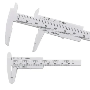 Gauge Measurement Vernier Caliper Mini Multi Function Plastic Ruler Sliding Tool 0-80mm Double Rule Double Scale