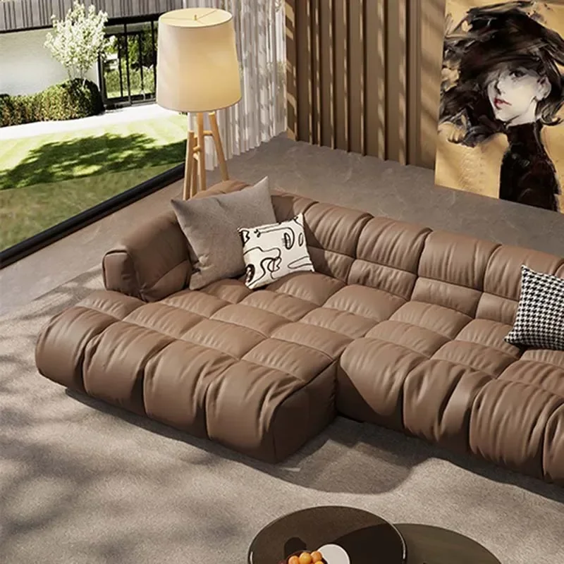 Genuine Leather Sofa Living Room European Luxury Sectional Sofa Modern Elegant Salon Canape De Luxe Moderne Home Furniture - Image 5