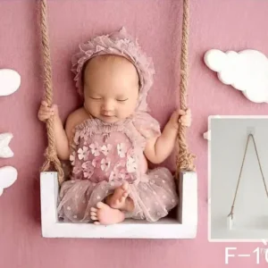 Baby Swing New Born Photography Props Wooden Chair Babies Posing Aid Furniture Infants Photo Shooting Accessories