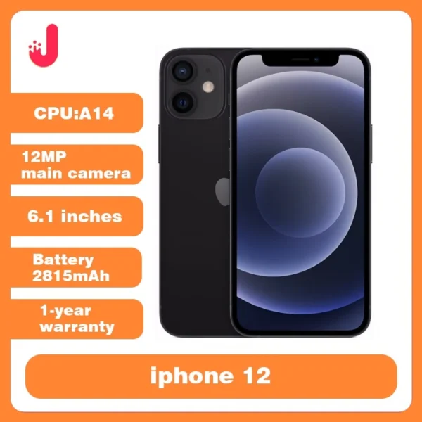 unlocked iPhone 12 5G LTE 6.1'' 4GB&64/128GB IOS A14 Bionic Face ID cellphone iphone12