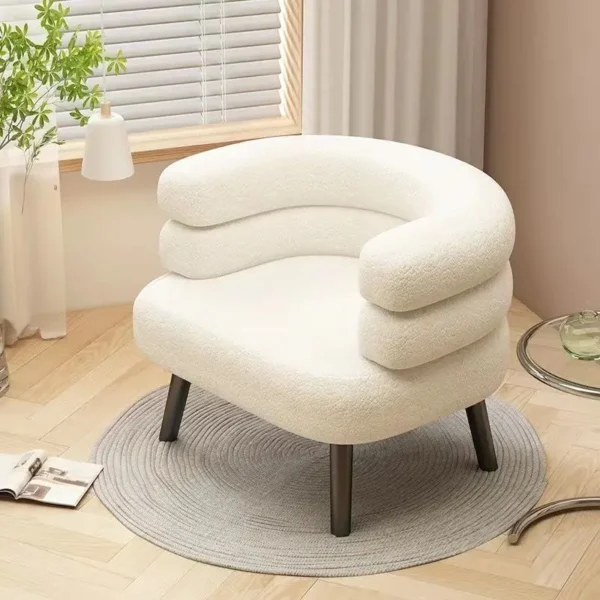 Living Room Chair Nordic Ins Single Sofa Bedroom Make Up Vanity Chair Student Dormitory Computer Chairs Fabric Home Office Seat