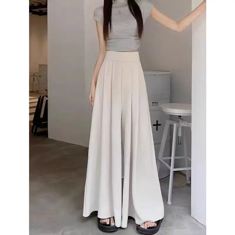 Casual High-Waisted Draped Slimming Trousers Bell Bottoms Loose-Fit Women's Pants For Autumn/Summer New Arrival - Image 4