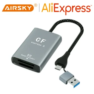 AIRSKY CFexpress USB A Type A/B & SD Card Reader 4K 60HZ PD 100W Video Capture for Camera Computer Mobile Phone Huawei Samsung