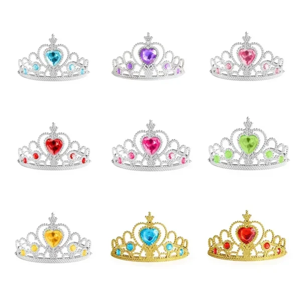 Children Queen Crown Photography Props Tiara Princess Dress Up Crowns Hairband Headdress For Girls Kids Headband Accessories
