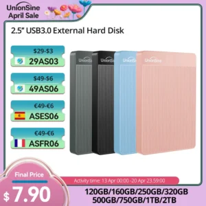 UnionSine Hdd External 2.5" Portable External Hard Drive disk 1tb/320gb/500gb/750gb Compatible for PC Desktop MacBook Computer