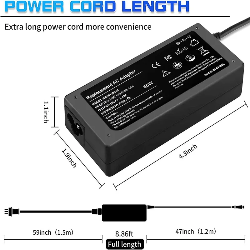 19V AC Adapter Monitor for Acer Monitor LCD S240HL G236HL Aspire E15 N15Q1 N16Q2 E5 E5-575 E5-521 R3 R3-471 Computer Charger - Image 4