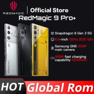 Global Rom Redmagic 9 Pro+ plus 6.8' 24+TB 5G Smart Gaming Phone 120Hz Snapdragon 8 Gen 3 Q9+ 5500mAh 165W Fast Charging