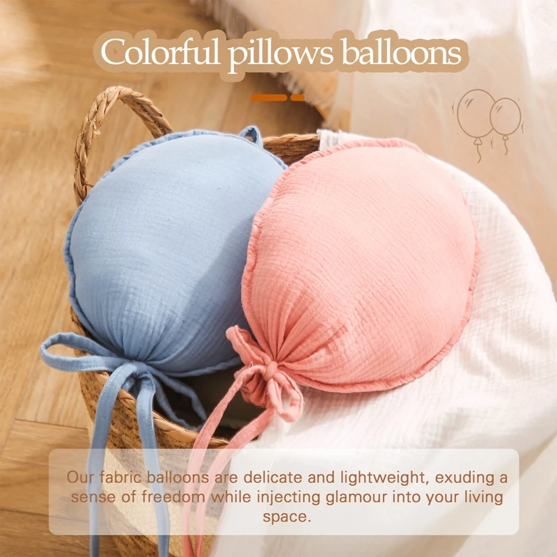 Balloon Wall Hanging Ornaments Cotton Kids Pillow Room Cotton Balloon Hanging Decorations Newborn Photography Props Accessories - Image 2