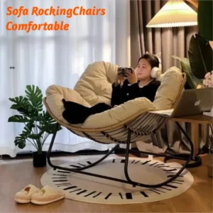 Lazy Sofa Rocking Chair Human Bird Nest Rattan Weaving Rocking Chair Leisure Sofa Home Single Rattan Chair Relaxing Lounge Chair