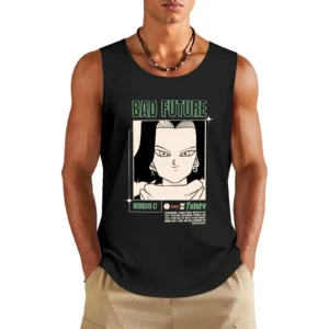 Biomechanical boy, Android 17 Tank Top t-shirt for man T-shirt sports Men gym sportswear Fitness men clothing