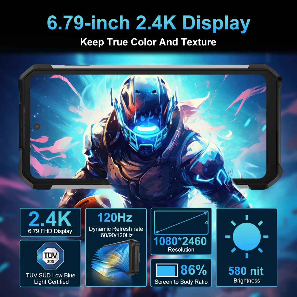 8849 Tank 2 PRO Rugged Smartphone with Projector 6.79" 2.4K Display 24GB 512GB Mobile Phone 23800mAh 120W Android 14 Phone - Image 5