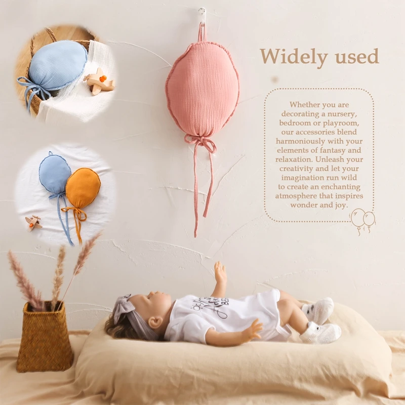 Balloon Wall Hanging Ornaments Cotton Kids Pillow Room Cotton Balloon Hanging Decorations Newborn Photography Props Accessories - Image 4
