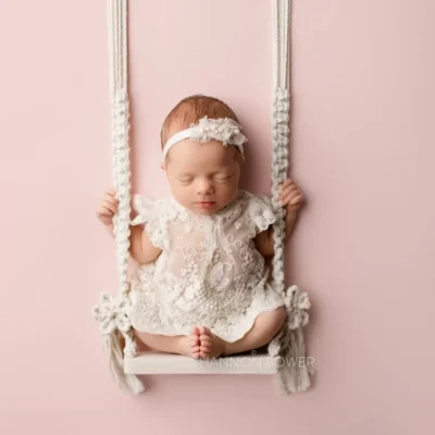 Baby Swing Newborn Photography Props Wooden Chair Babies Furniture Infants Photo Shooting Prop Accessories Fotografia