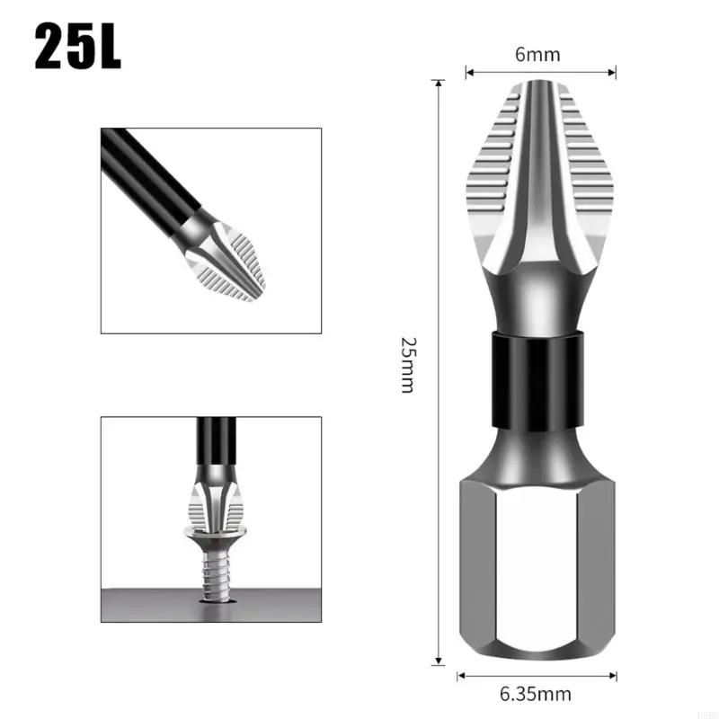 F26C 1Pc 5A Crosses Head Antislip Screwdriver Bits with Magnetic Precisions for Household and Electronic Repair Hand Tool