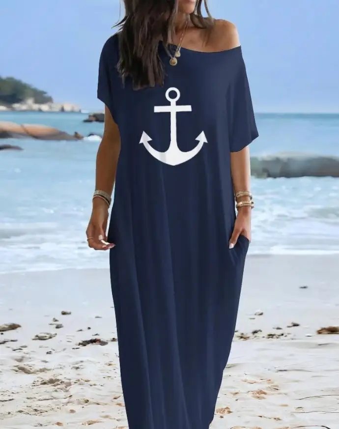 Women's Urban Style Dress 2025 Autumn winter Latest Solid Color Slant Neck Single Sleeve Waist Tight Fit Maxi Dress Long Skirt - Image 5