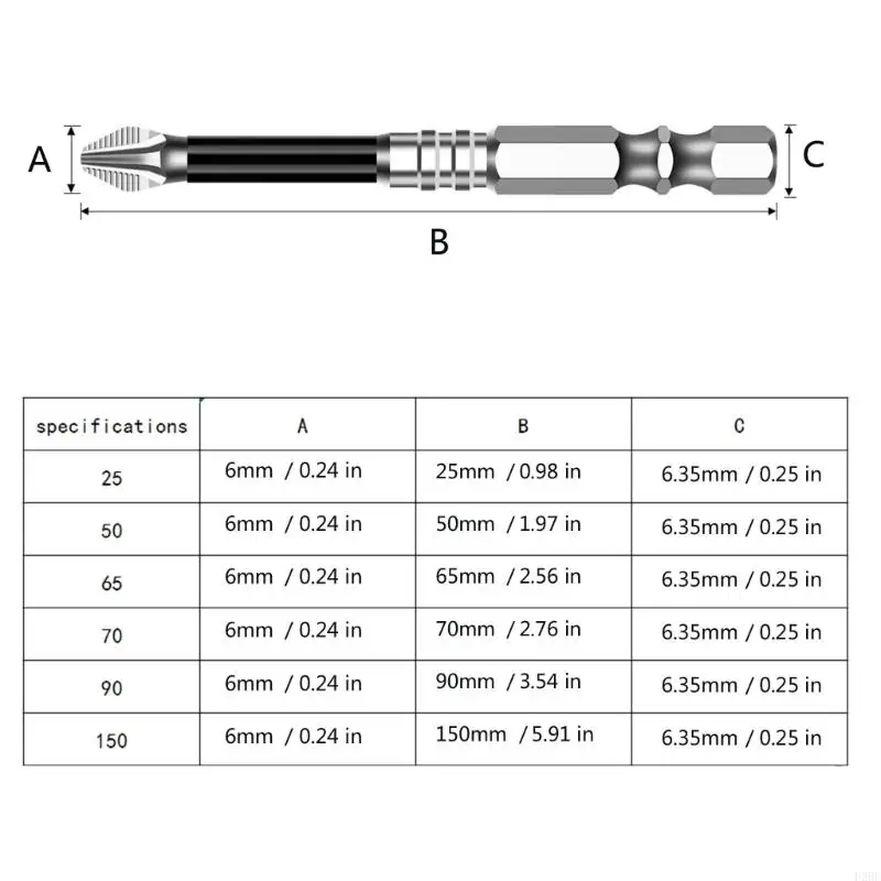 F26C 1Pc 5A Crosses Head Antislip Screwdriver Bits with Magnetic Precisions for Household and Electronic Repair Hand Tool - Image 6