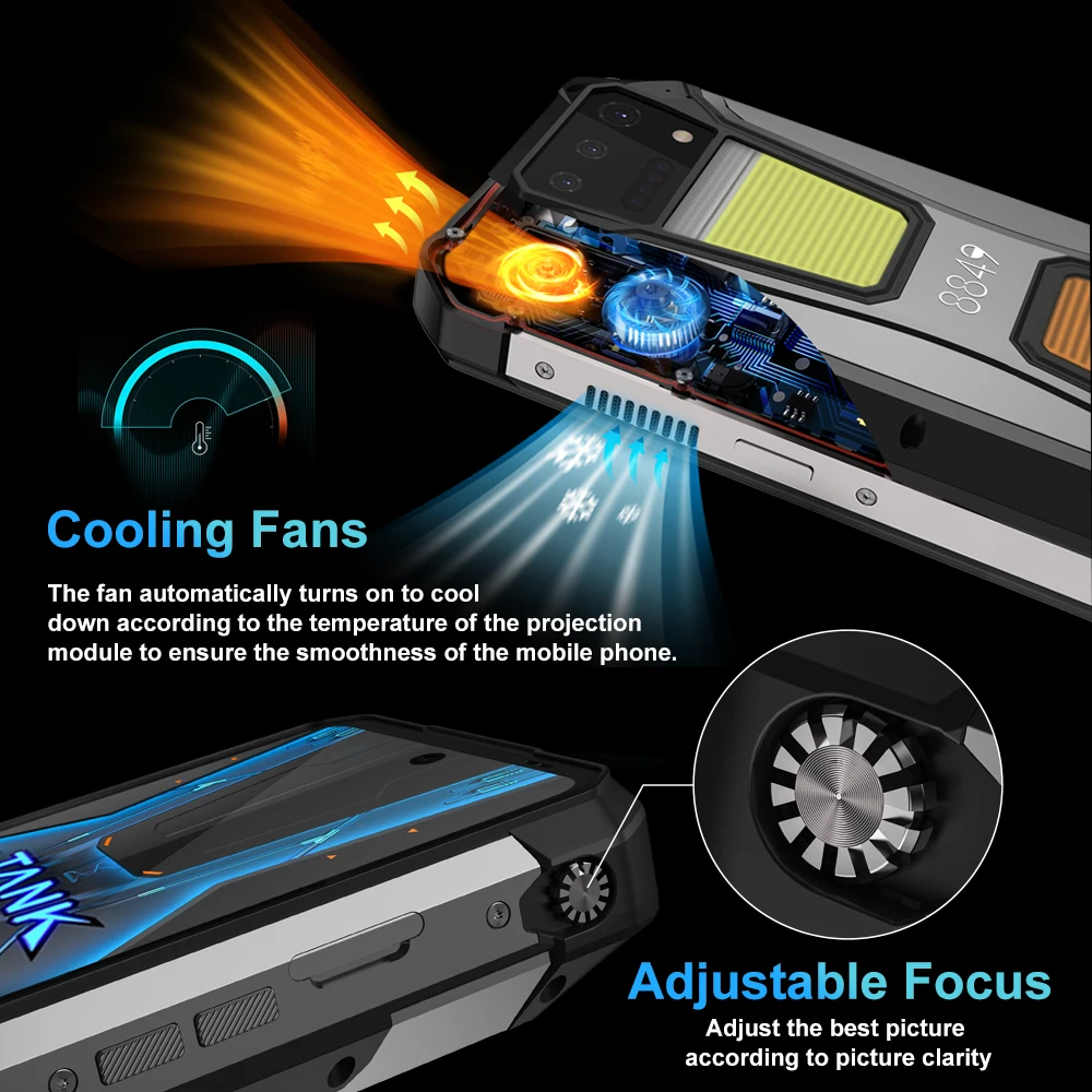 8849 Tank 2 PRO Rugged Smartphone with Projector 6.79" 2.4K Display 24GB 512GB Mobile Phone 23800mAh 120W Android 14 Phone - Image 3