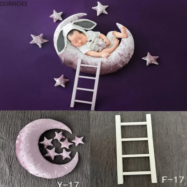 Newborn Photography Props Moon Posing Mat Cushion Baby Photography Accessories Ladder