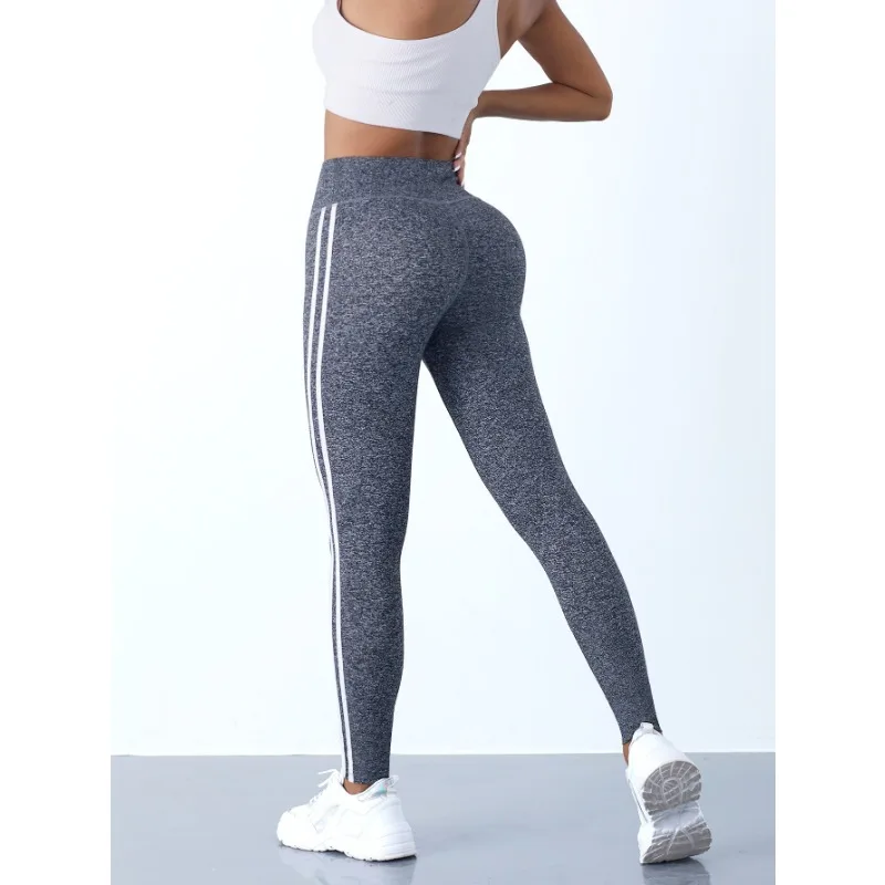 Yoga Leggings Women Striped Slim Sports Pants High Waist Hip Liftting Casul Tights Workout Running Stretchy Gym Leggings - Image 5