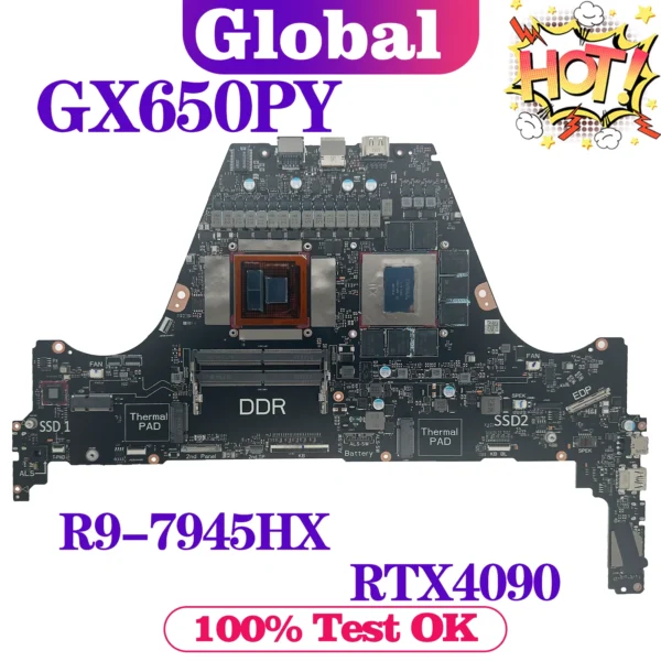 KEFU GX650P Mainboard For ASUS ROG Zephyrus Duo 16 (2023) GX650 GX650PY Laptop Motherboard R9-7945H RTX4090