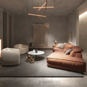 Pop 2024 Italian Big Brand Big Corner Sofa Living Room Modern Minimalist Technology Cloth Art Frozen Leather Light Extra