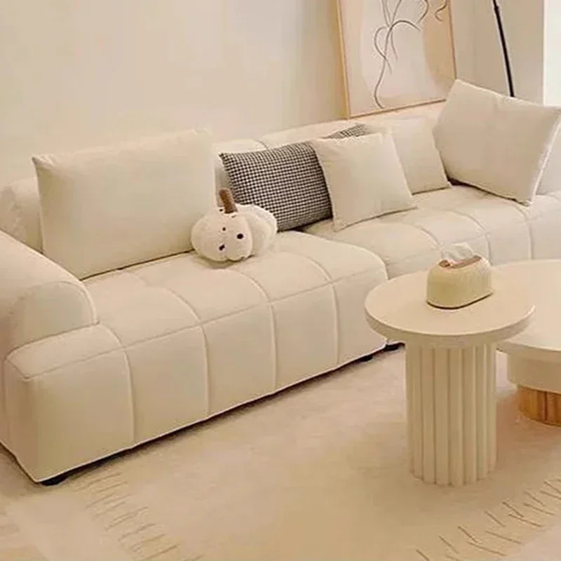 White Mid Century Living Room Sofas Modern Filling Minimalist Luxury Pouf Living Room Sofas Couch Muebles Garden Furniture Sets - Image 9