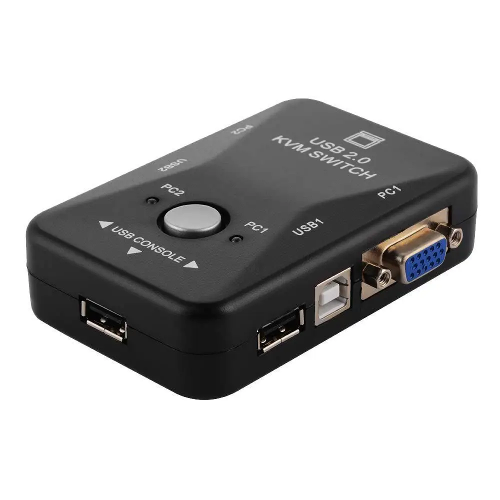 USB 2.0 KVM Switch Switcher 1920*1440 VGA SVGA Switch Splitter Box 2 Port with for Keyboard Mouse Monitor Computer - Image 2