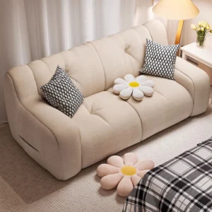 Bedroom Curved Bean Bag Sofa Mid Century Modern Quilted Living Room Sofa Ergonomic Minimalista Salas Muebles Nordic Furniture