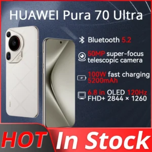 Original Huawei Pura 70 Ultra 6.8 120HZ OLED Kirin 9010 Octa Core 50MP OIS Cameras NFC OTA 100W Fast Charge 5200mAh HarmonyOS4.2