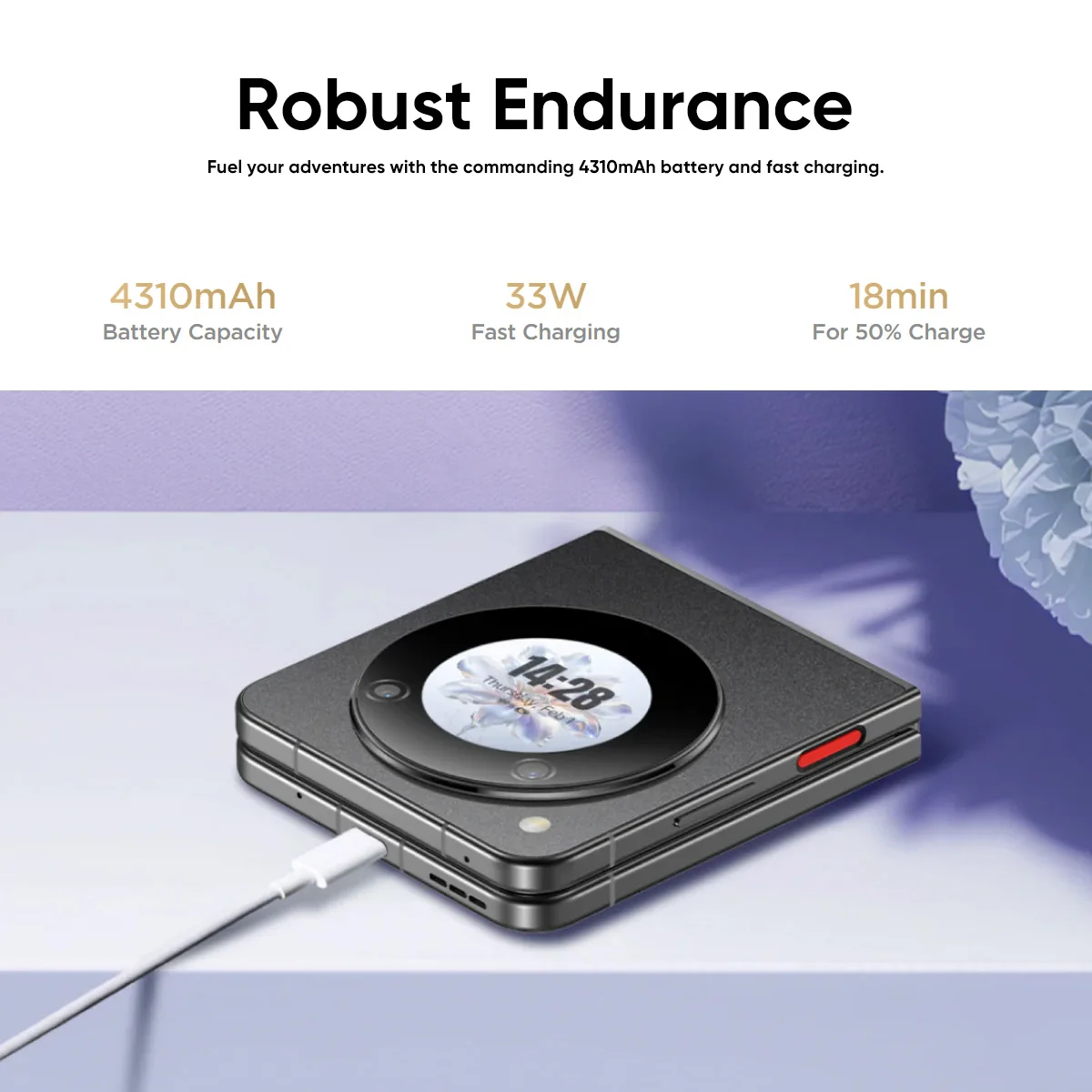Nubia Flip 5G Global Version 6.9" Snapdragon 7 Gen 1 4310mAh battery 33W Charging Pocket-sized Foldable Design 50MP AI Cameras - Image 6