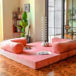 Vacuum Compression Sofa Italian Simple Retro High-end Corduroy Living Room Sofa Sofa Bed Foldable Washable Customizable