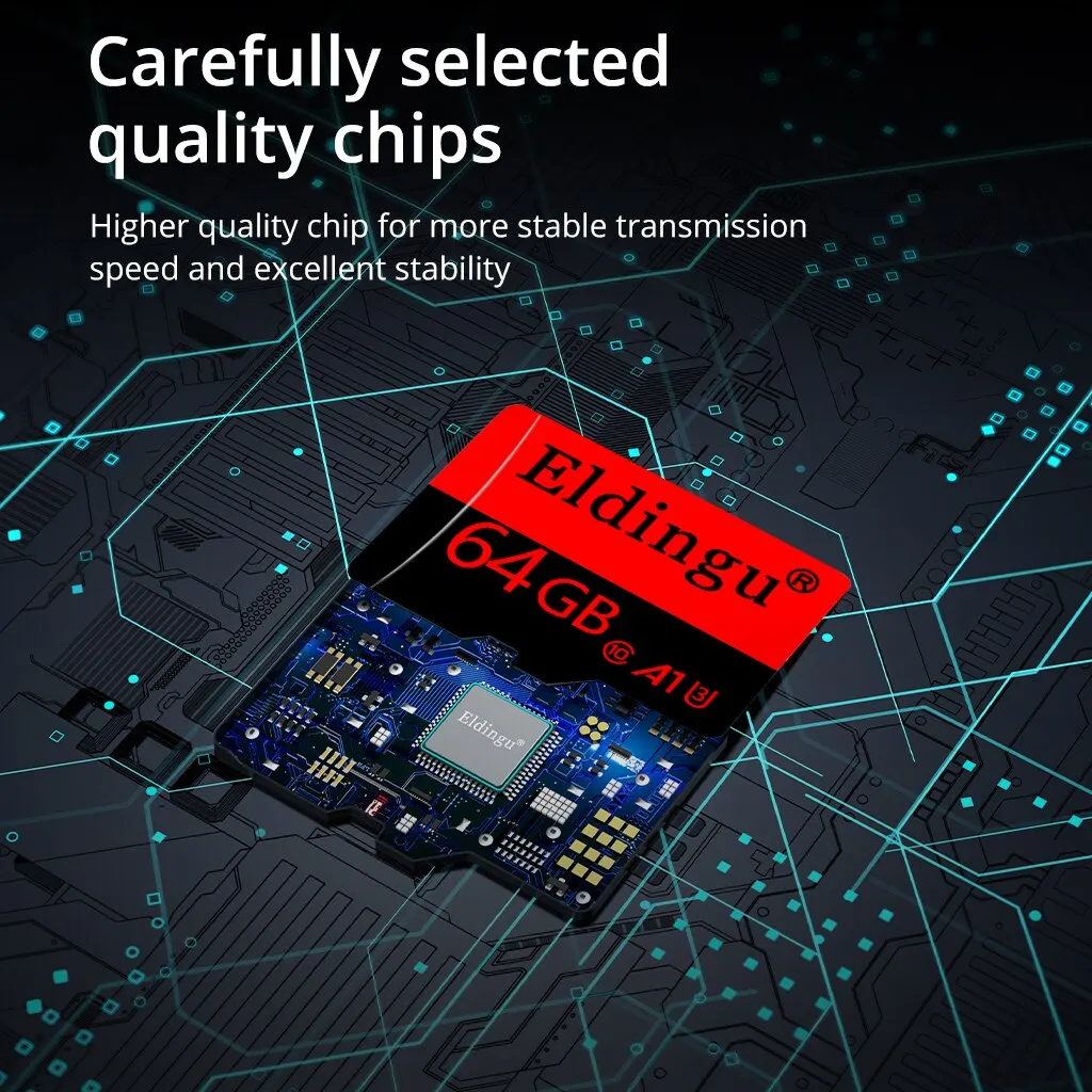 Eldingu Memory Card 32GB 64GB 128GB A1 U3 Class10 Mini TF Card U1 TF Card for Cell Phones Car Devices Computers Drones - Image 4