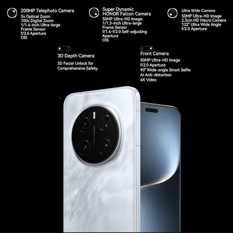 HONOR Magic7 Pro Global Version 5G Smartphone Snapdragon 8 Elite 6.8'' 120Hz OLED Screen 5850mAh100W Fast Charging 80W Wireless - Image 2