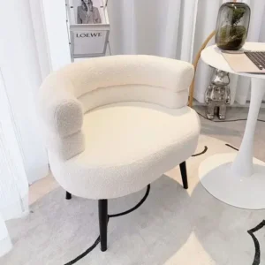 Internet Celebrity BOBO Lamb Velvet Single Sofa Chair Living Room Lazy Simple Home Bedroom Dressing Stool Makeup Manicure Chair