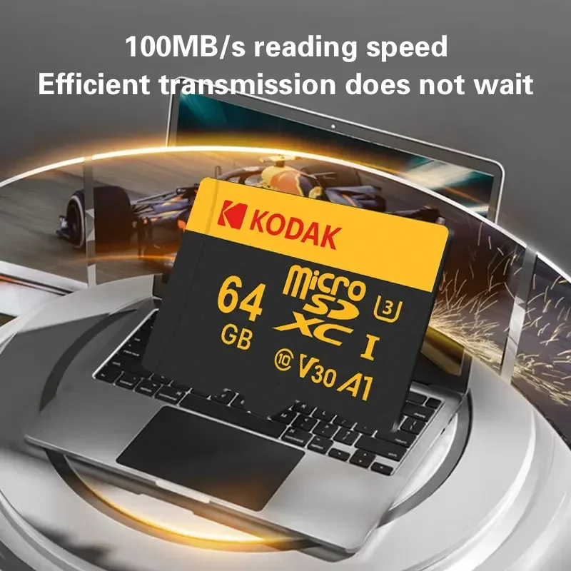 2Pcs Kodak Original Micro TF SD Cards 64GB U3 V30 Flash Card 4K Full HD Memory Card TF Memory for Phone/Computer with SD Adapter - Image 3