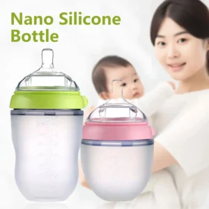 0-36 months baby silicone bottle 240ml 150ml with handle Baby photography accessories Baby boy Baby girl