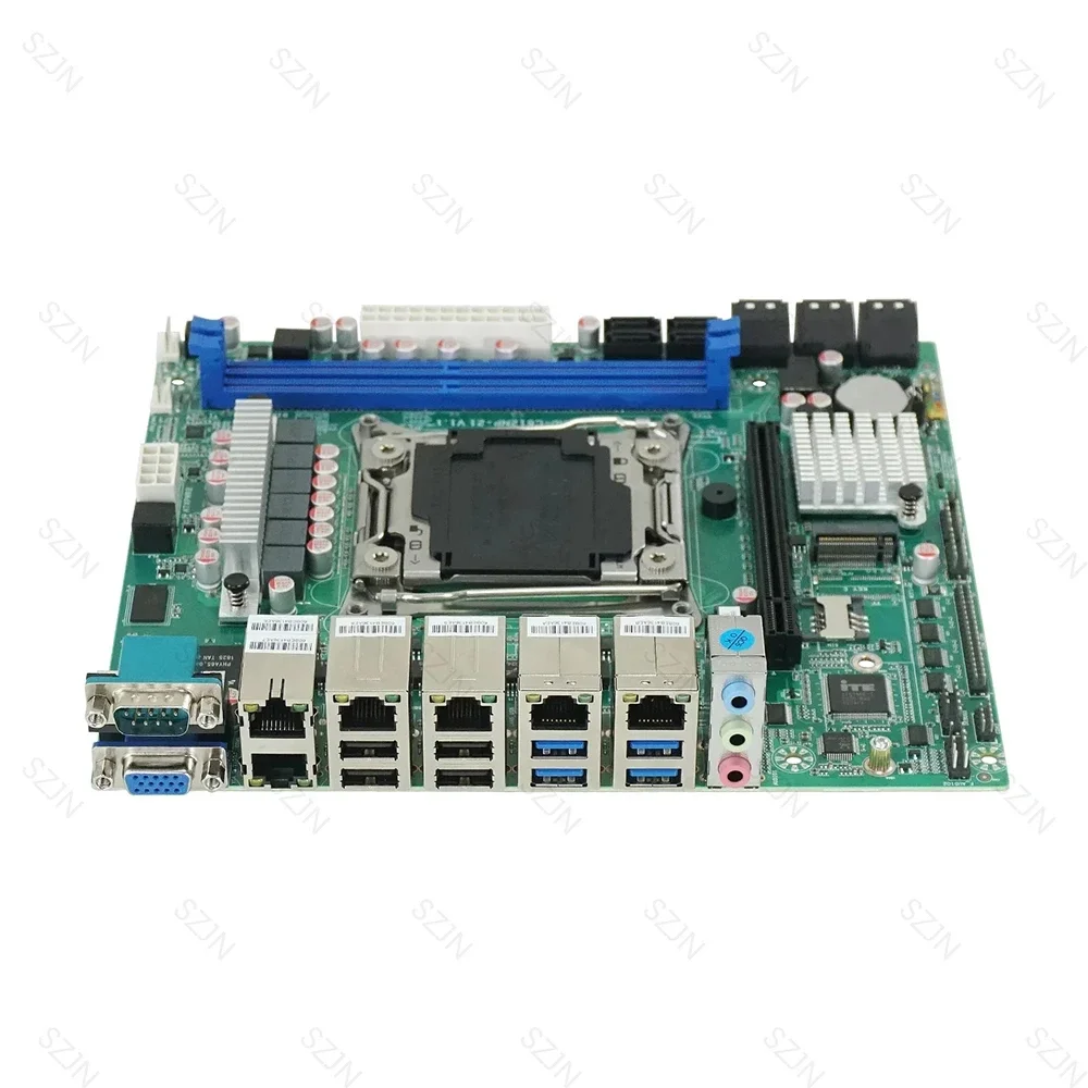 X99 Nas Motherboard C612 NAS Board with 10 SATA To 10 SATA Cable 1M LGA2011-3 for NAS Router Sever 6x2.5GbE I226 With E5 2640V4 - Image 3
