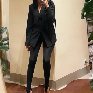 Korean Fashion Winter Black High Waisted Skinny Y2K Women Pants Sexy Glitter Casual Club 2023 Leggings Pants Long