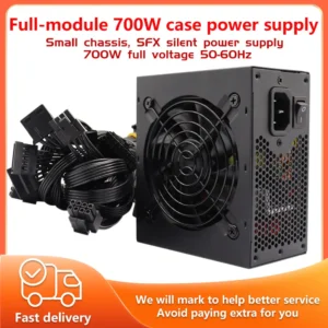 NEW SFX Gaming PC Power Supply Rated 700W Max 750W Mining PSU 24PIN SFX Full Module for large game office home use